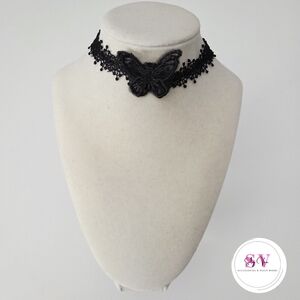 Black Lace Butterfly Choker